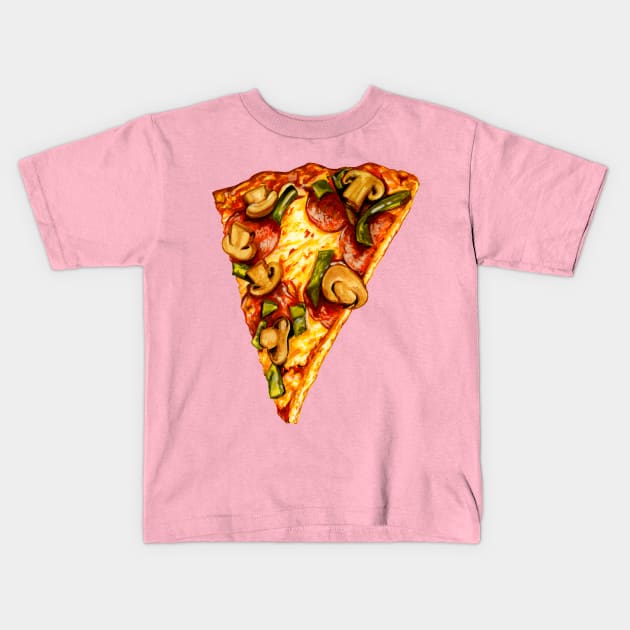 Pizza Kids T-Shirt by KellyGilleran